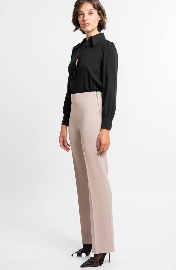 Crepe Classic White Pants - Eurockk.com