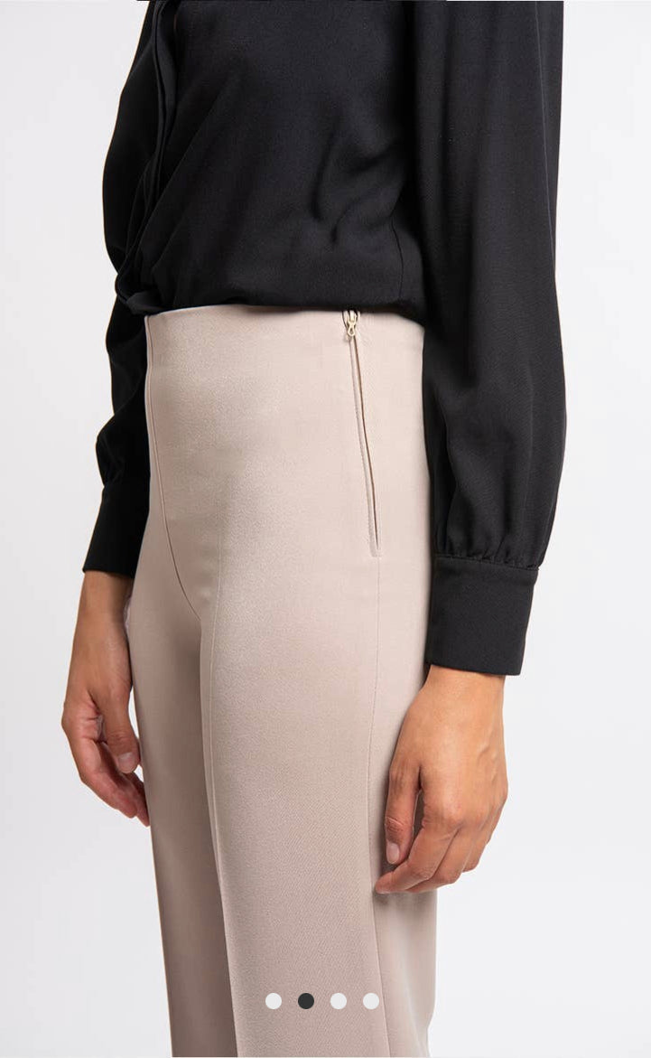 Crepe Classic White Pants - Eurockk.com