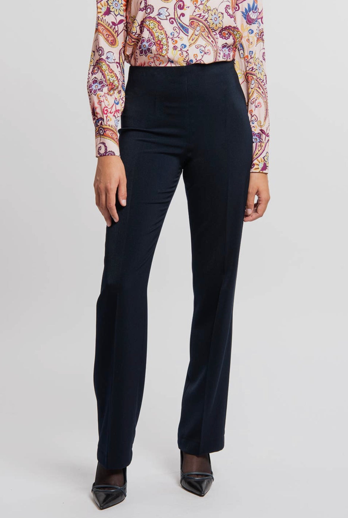 Crepe Classic Navy Pants - Eurockk.com