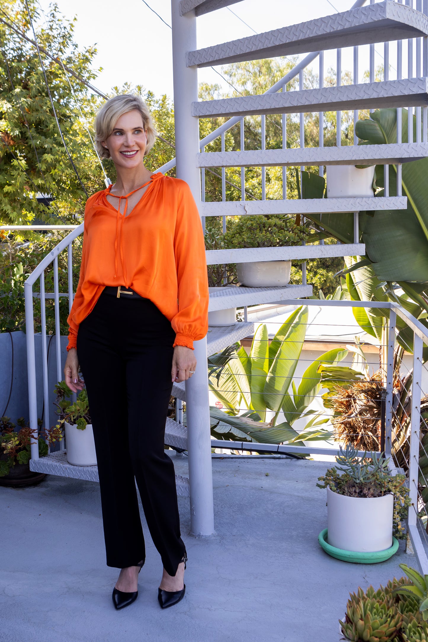 Orange Soft Blouse