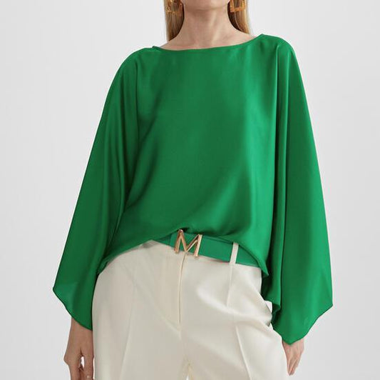 Green Satin Top