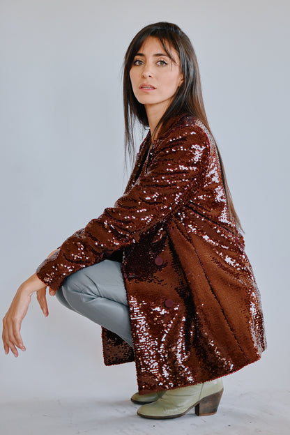 Burgundy Sequin Jacket