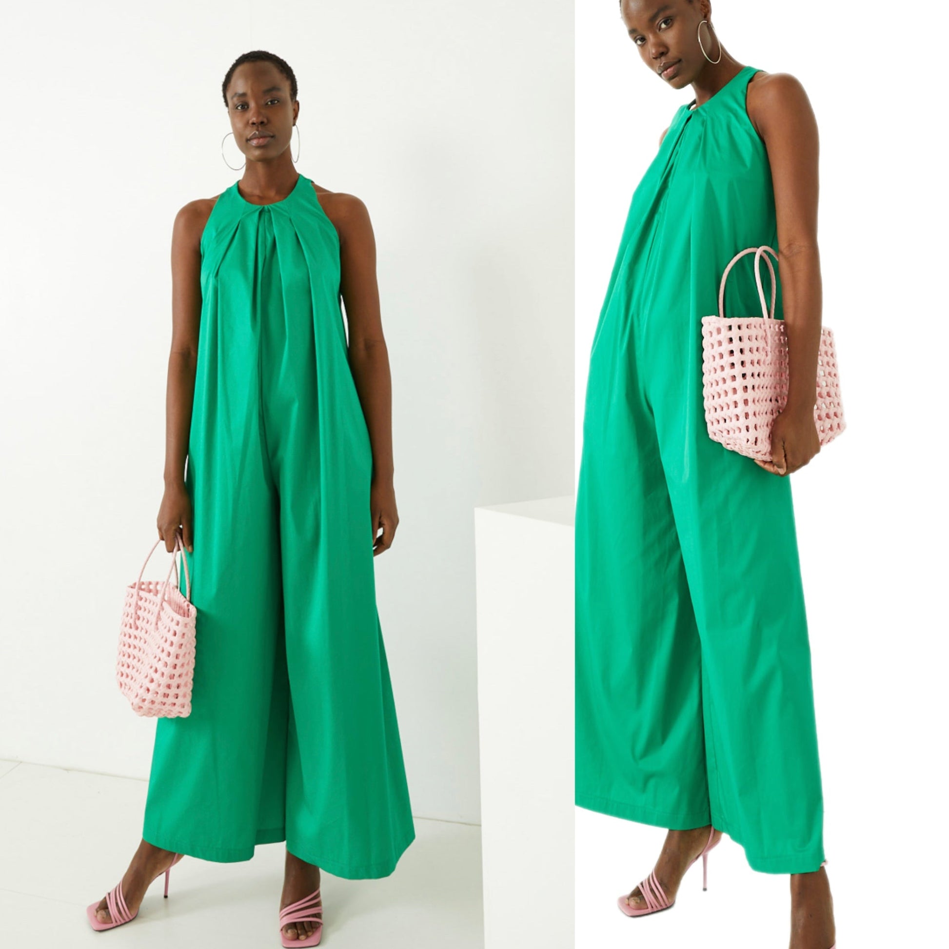 Green Cotton Jumpsuit - Eurockk.com