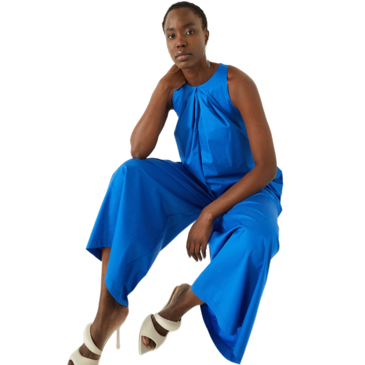 Blue Cotton Jumpsuit - Eurockk.com