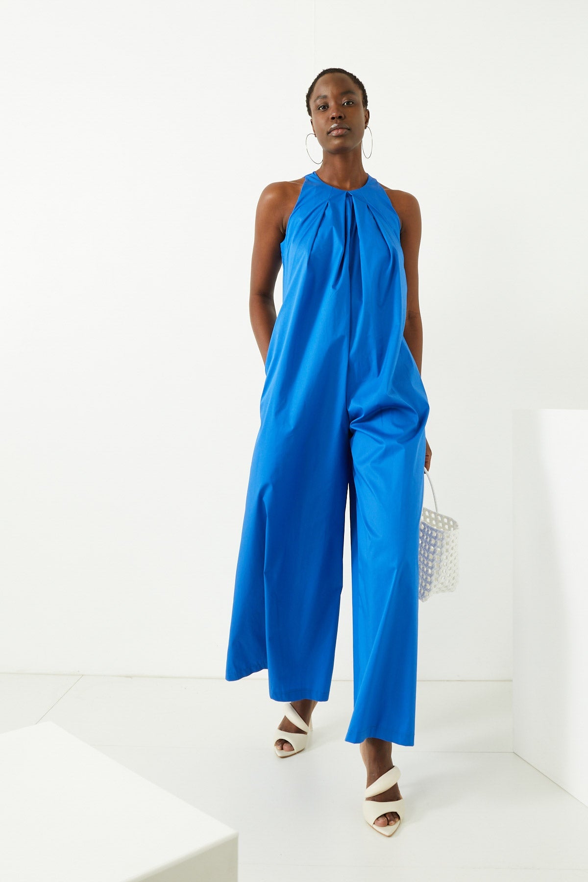 Blue Cotton Jumpsuit - Eurockk.com